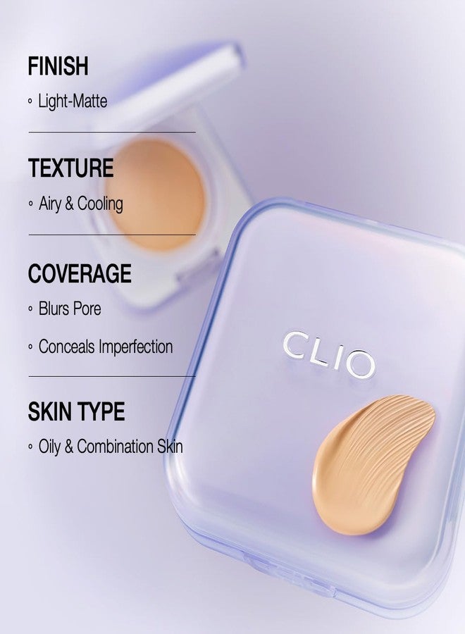 CLIO PROFESSIONAL CLIO Kill Cover Mesh Blur Cushion Foundation, Flawless Full Coverage, Pore Blurring for Smooth Skin, Semi-Matte Finish, Long-Lasting, Lightweight, Oil-Control, Korean Foundation (19C LIGHT) - Image 3
